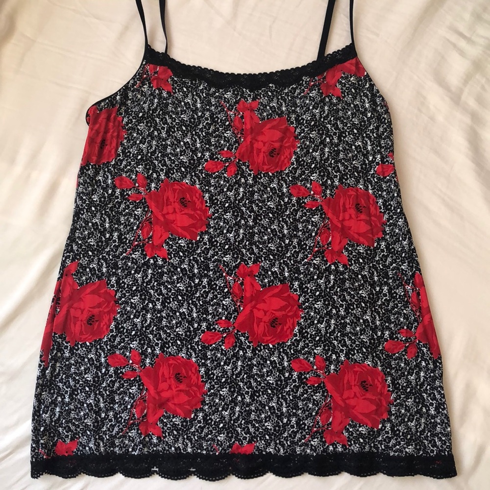 Jockey black white and red camisole XL